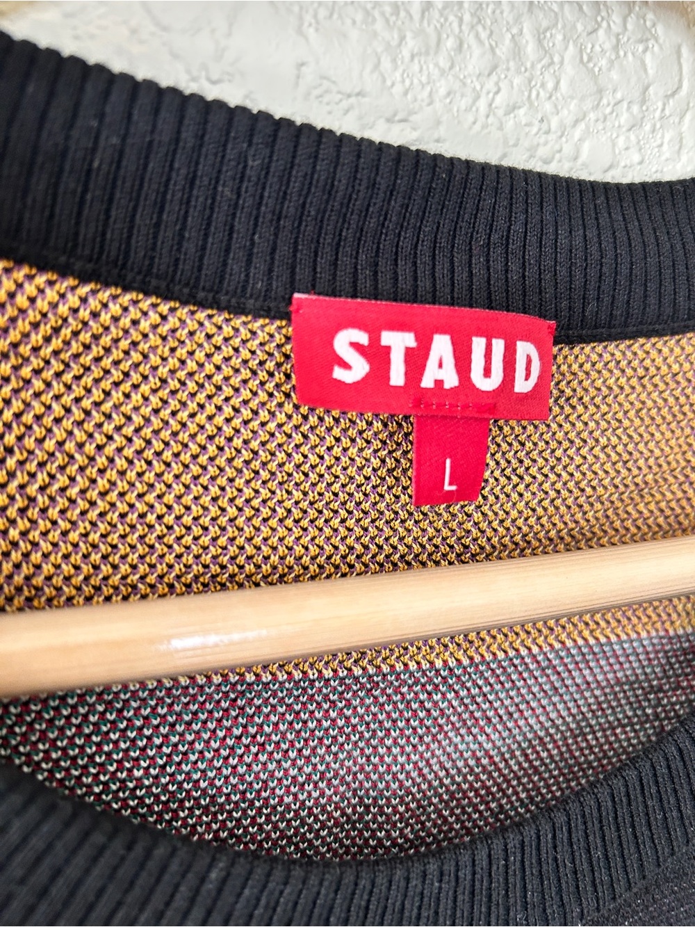Staud Super Soft Cotton Knit Omars Checked Mercerized Cotton Mini Dress Large - Picture 5 of 10